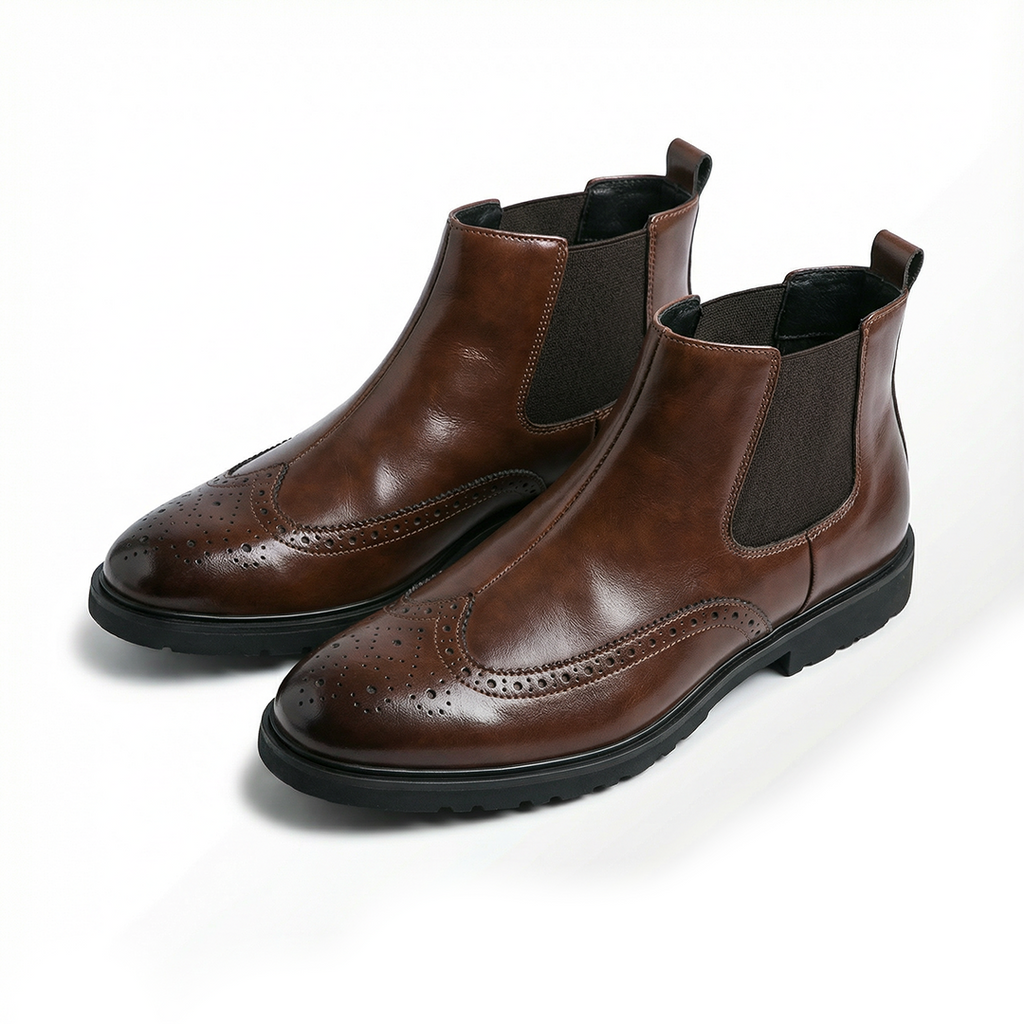Bottes Chelsea homme perforées