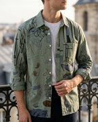 Chemise homme à imprimé artistique