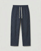 Pantalon homme rayé ample