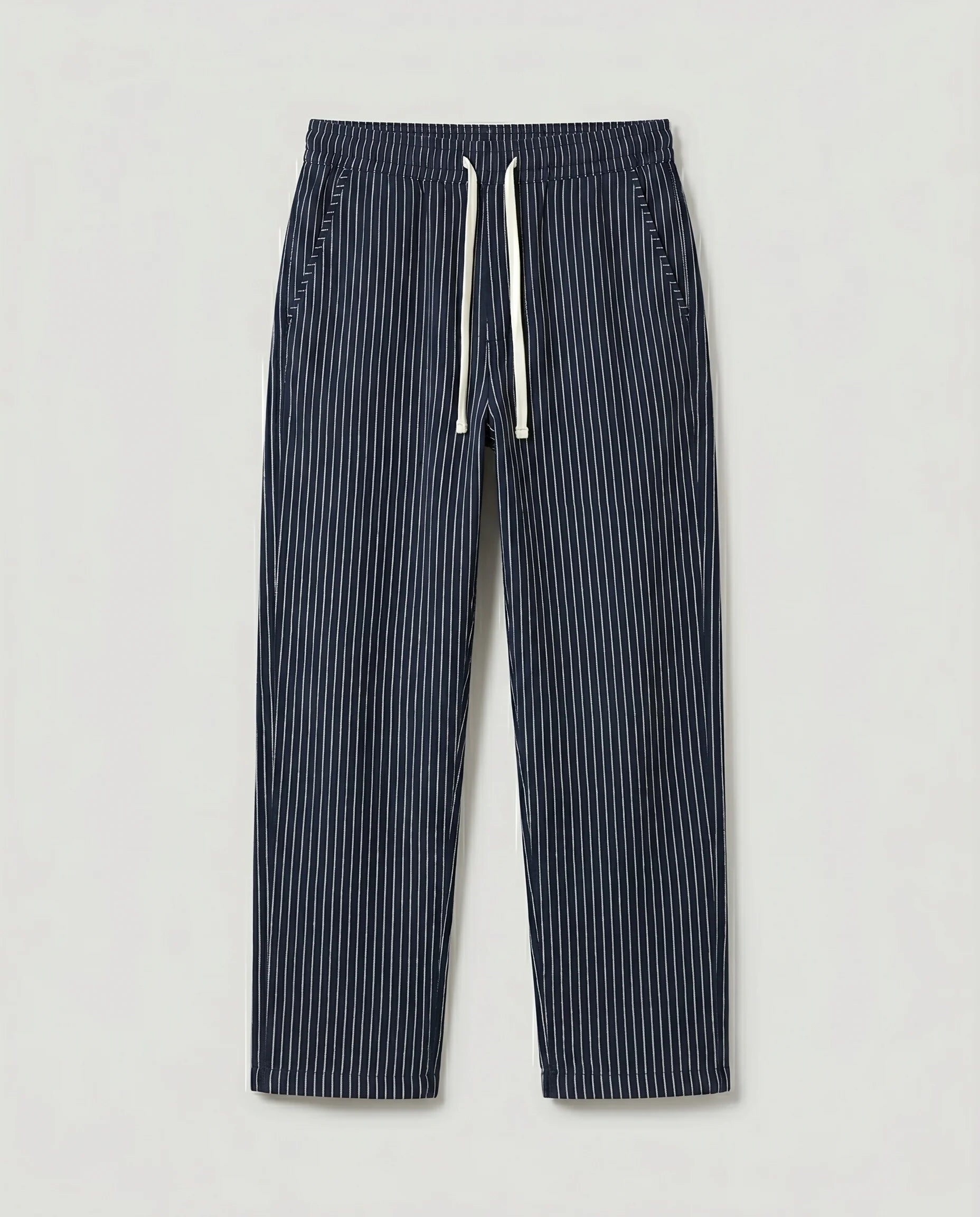 Pantalon homme rayé ample