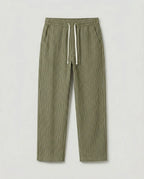 Pantalon homme rayé ample
