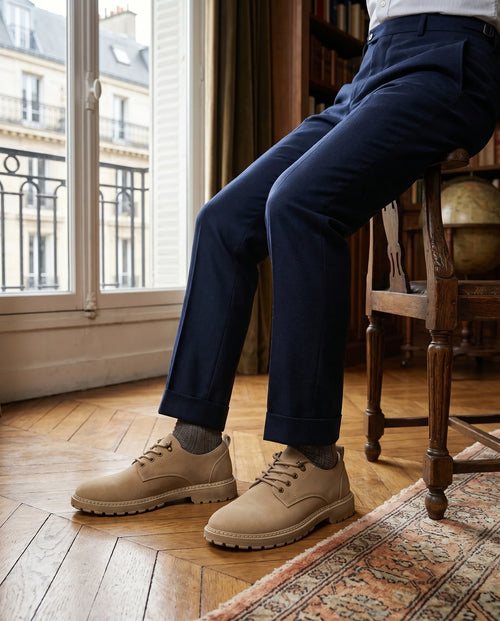 Chaussures homme à lacets crantées - vue 2