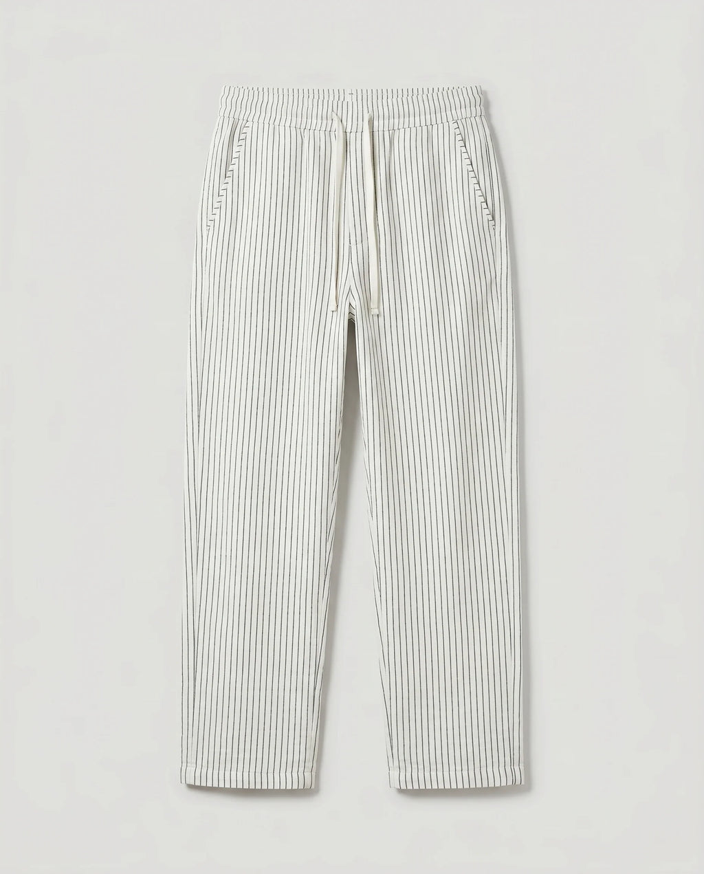 Pantalon homme rayé ample