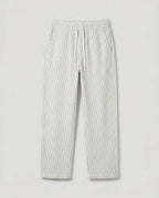 Pantalon homme rayé ample