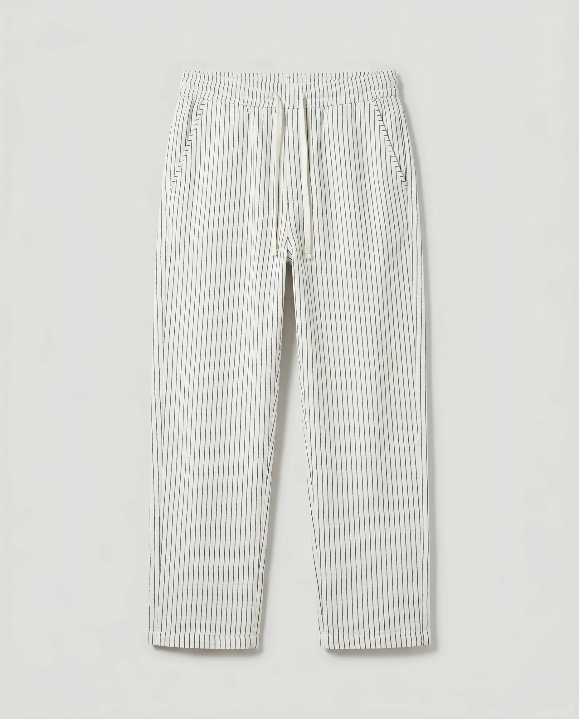 Pantalon homme rayé ample