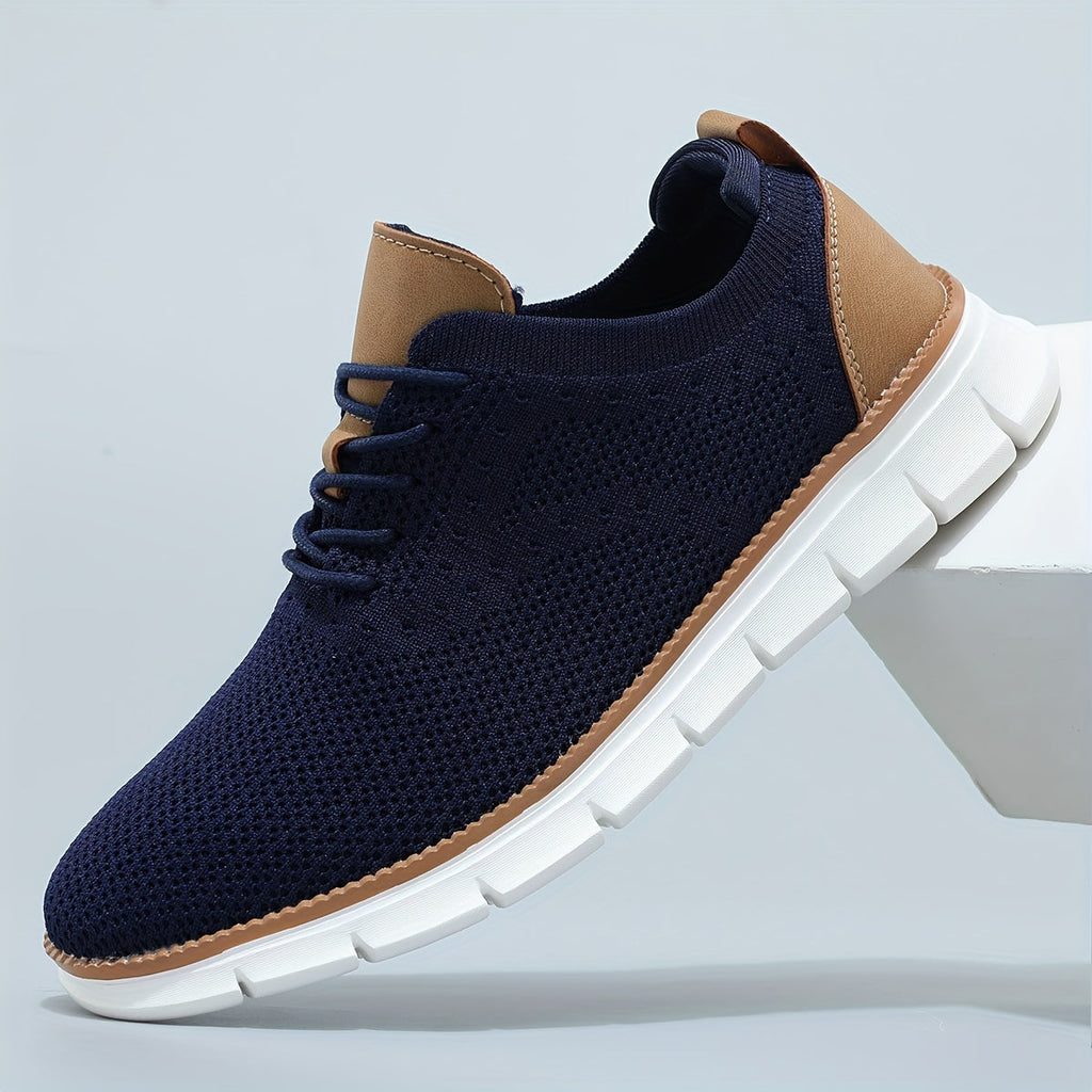 Baskets homme en maille à lacets
