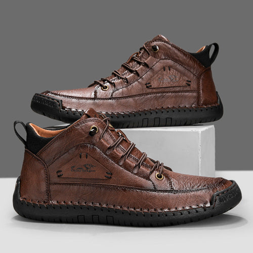 Baskets homme montantes surpiquées