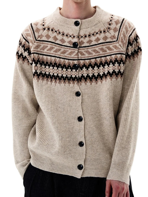 Cardigan Boutonné Côtelé pour Hommes
