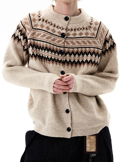 Cardigan Boutonné Côtelé pour Hommes - vue 2