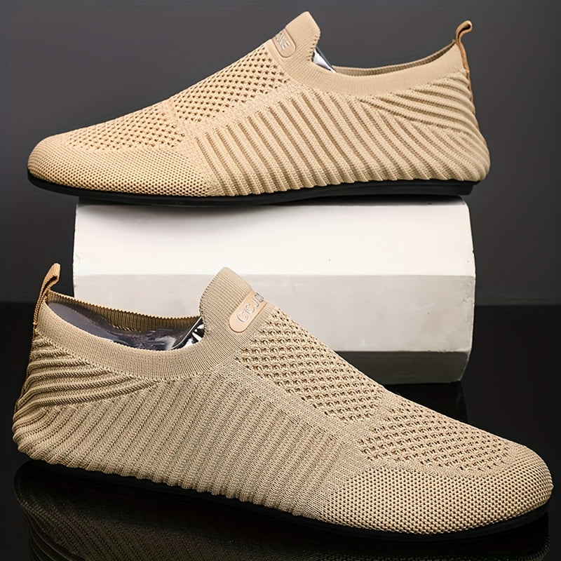 Chaussures homme à enfiler en maille tricotée