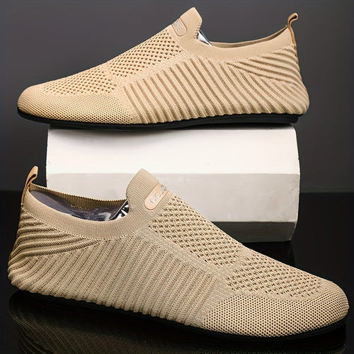 Chaussures homme à enfiler en maille tricotée