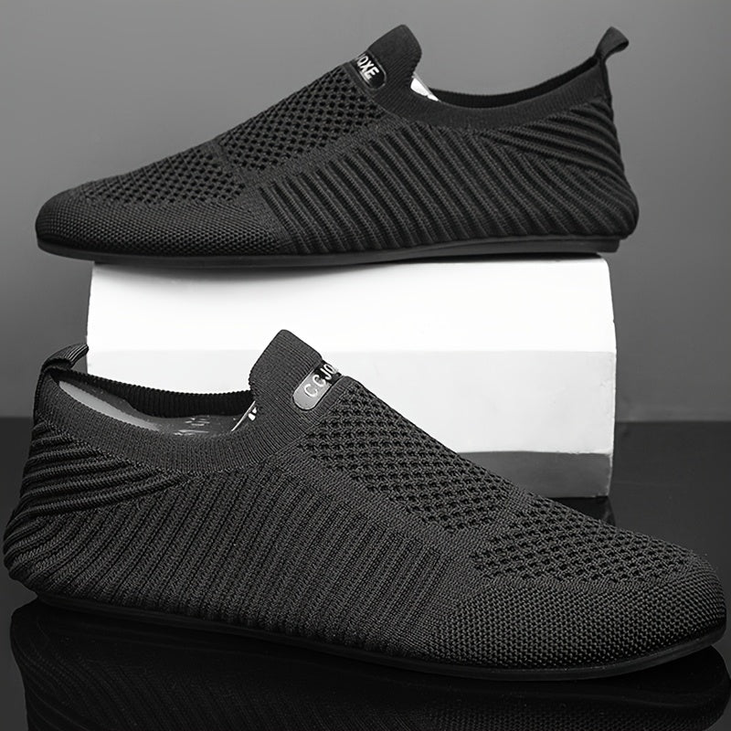 Chaussures homme à enfiler en maille tricotée