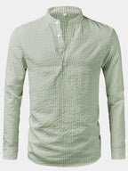 Chemise homme col droit rayée