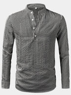 Chemise homme col droit rayée