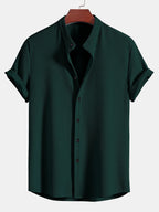 Chemise homme col officier texturée