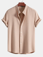 Chemise homme col officier texturée
