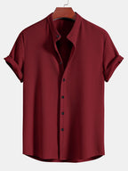 Chemise homme col officier texturée