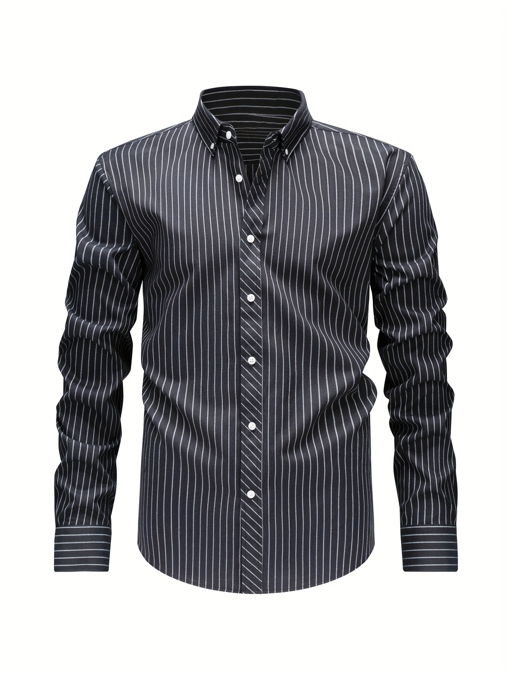 Chemise homme à fines rayures