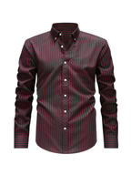 Chemise homme à fines rayures