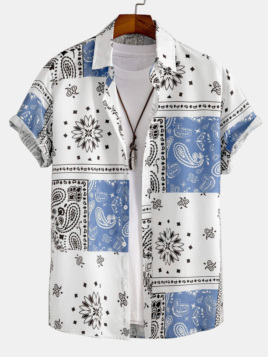 Chemise homme imprimée manches courtes