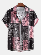 Chemise homme imprimée manches courtes