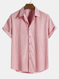 Chemise homme manches courtes texturée