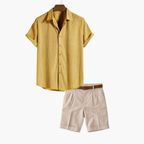 Ensemble homme chemise rayée et short