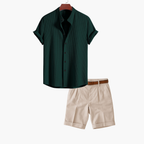 Ensemble homme chemise texturée et short