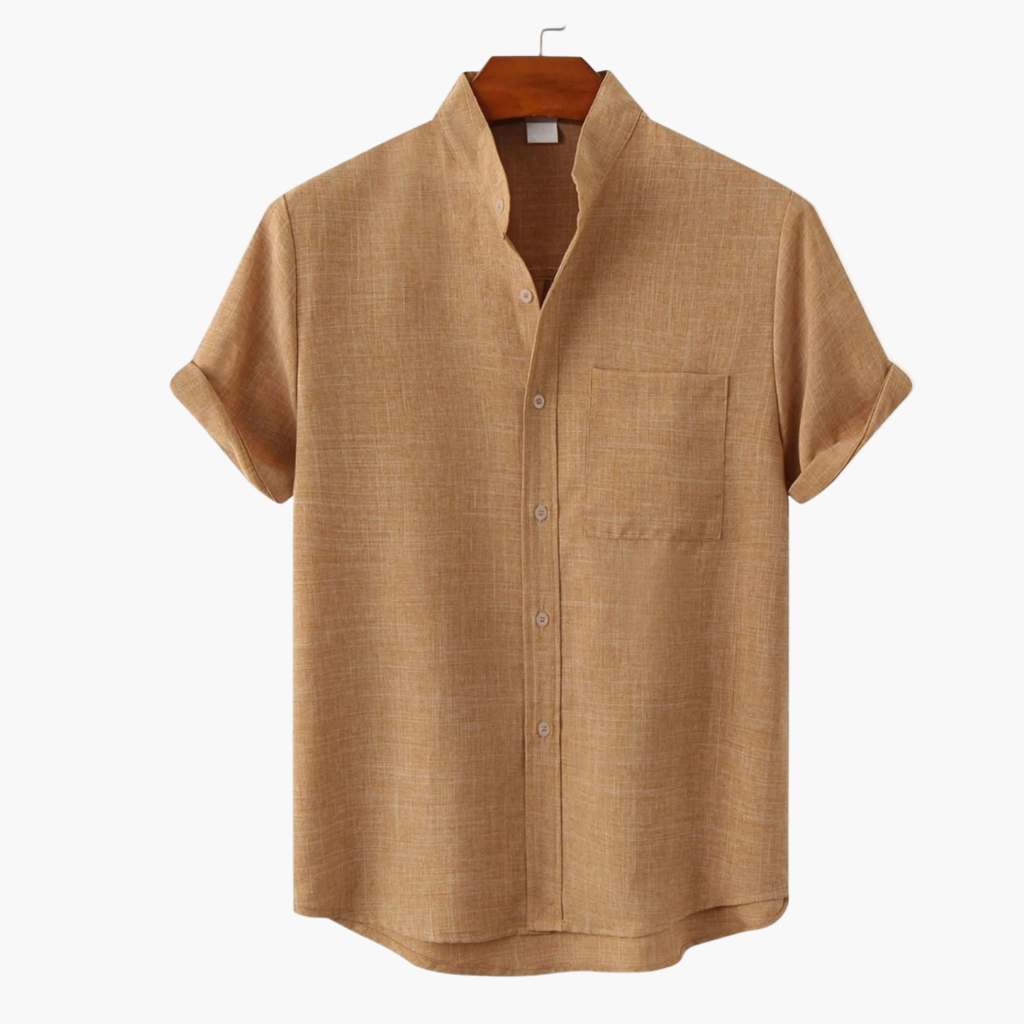 Ensemble homme col mao et short cargo