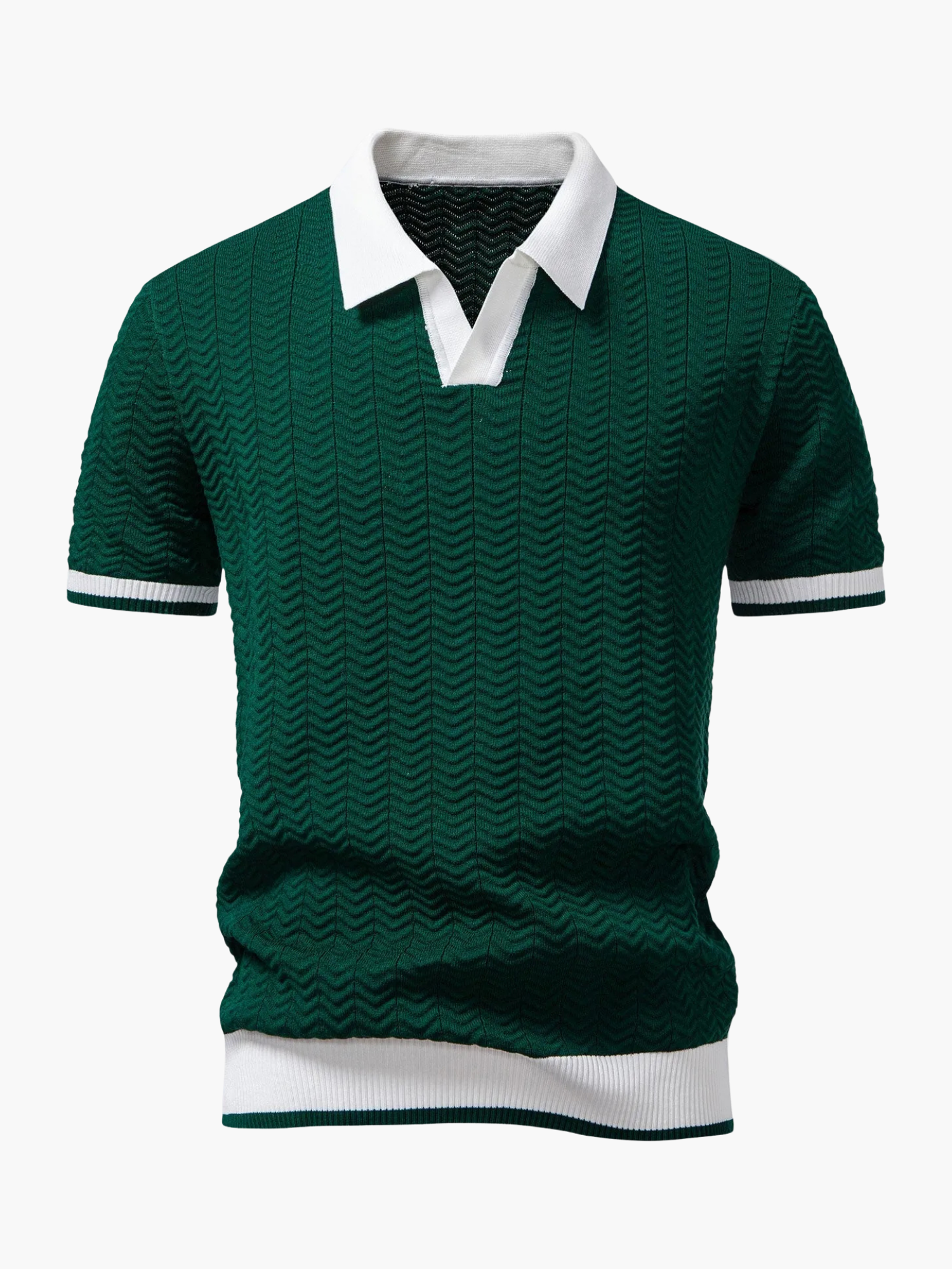 Ensemble homme polo texturé et pantalon