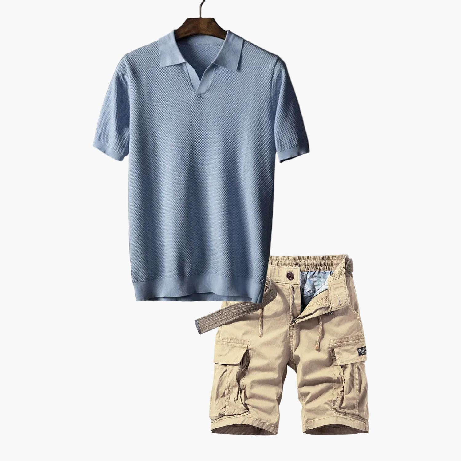 Ensemble homme polo maille cargo