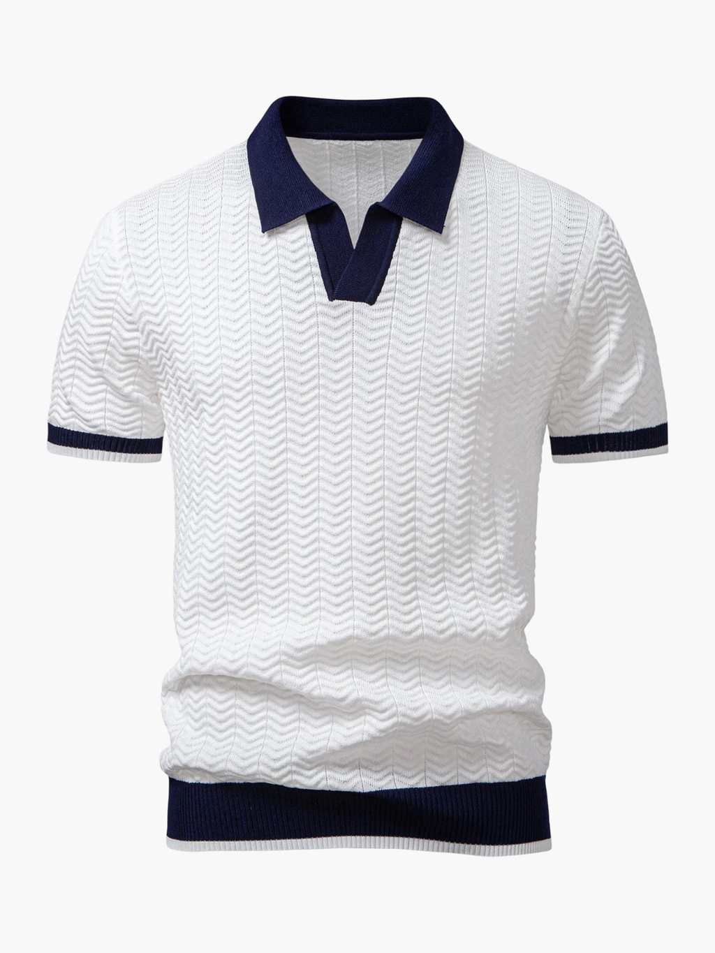 Ensemble homme polo texturé contrasté