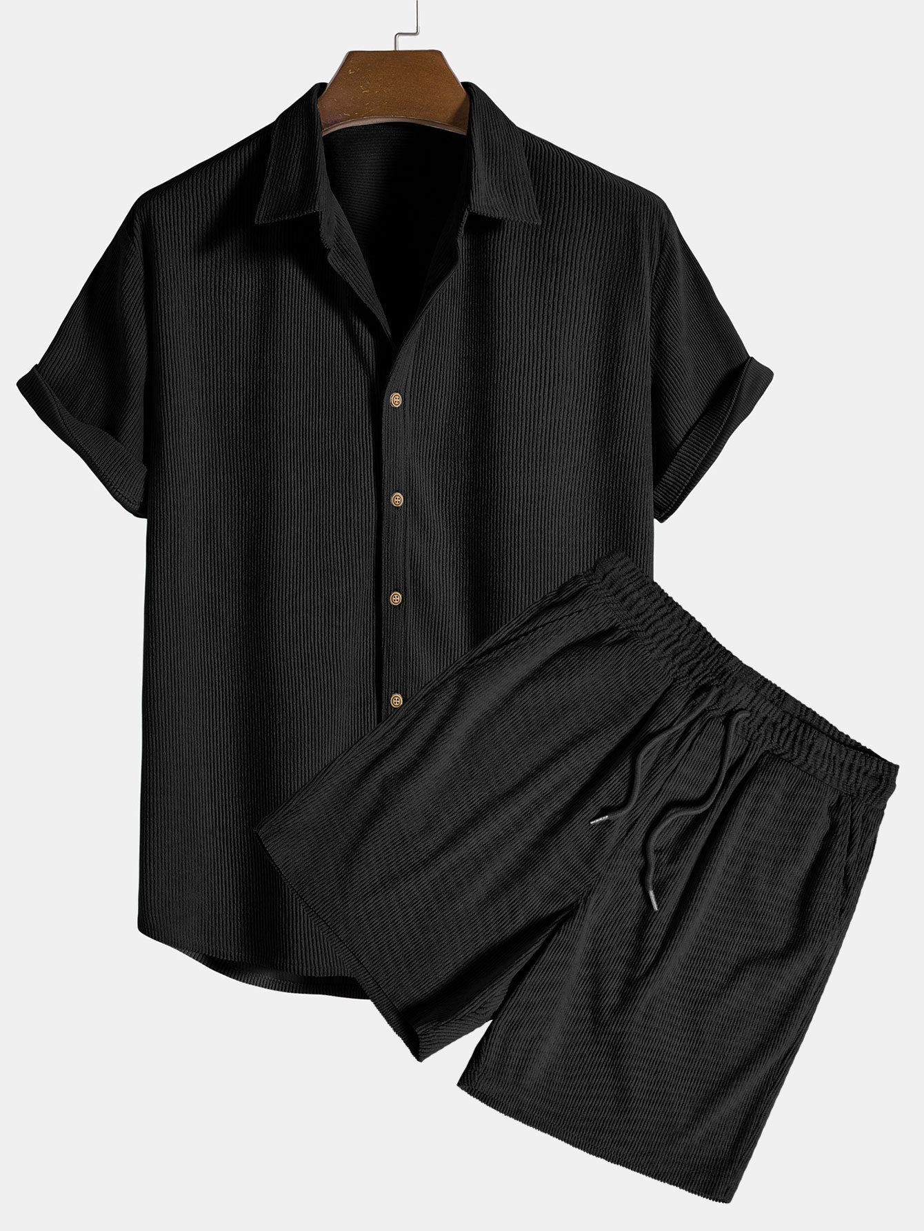 Ensemble homme texturé manches courtes
