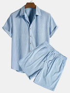 Ensemble homme texturé manches courtes