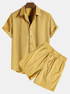 Ensemble homme texturé manches courtes