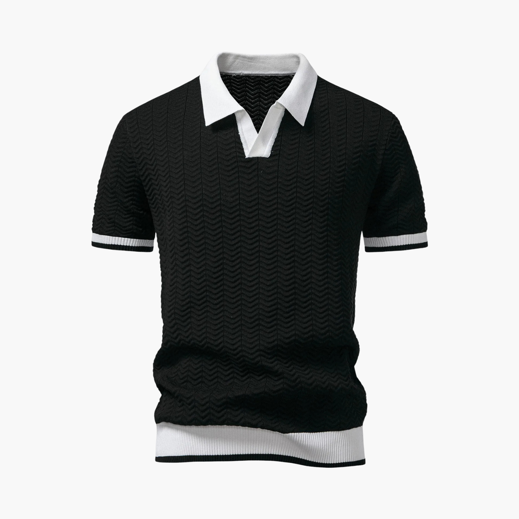 Ensemble polo texturé et short cargo homme
