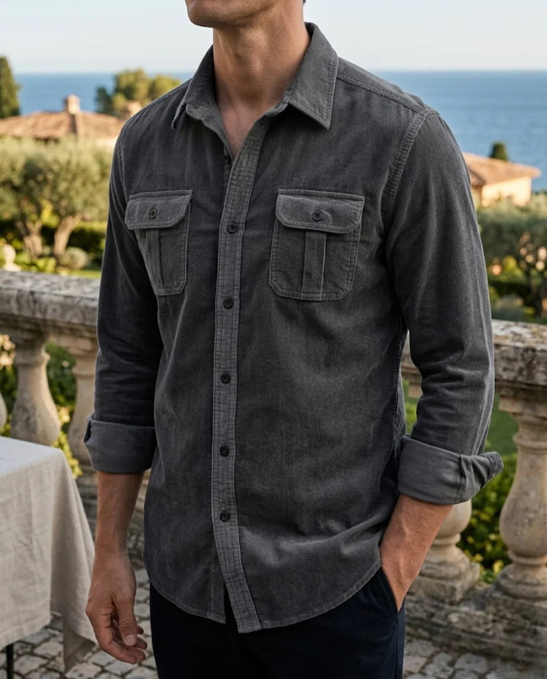 Chemise homme poches poitrine