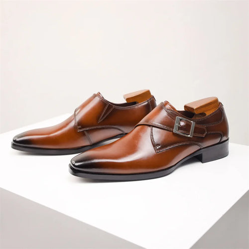 Chaussures homme à boucle bout allongé