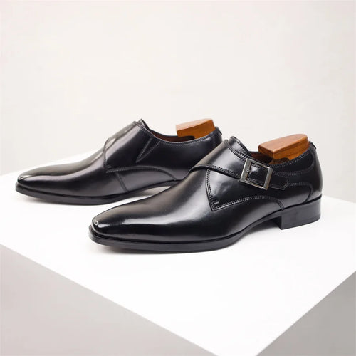 Chaussures homme à boucle bout allongé - vue 2
