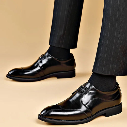 Chaussures homme à lacets bout allongé