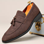Mocassins homme à plateau frangé