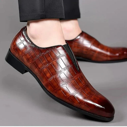 Chaussures habillées homme effet croco - vue 2