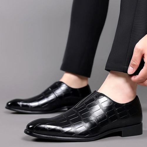 Chaussures habillées homme effet croco
