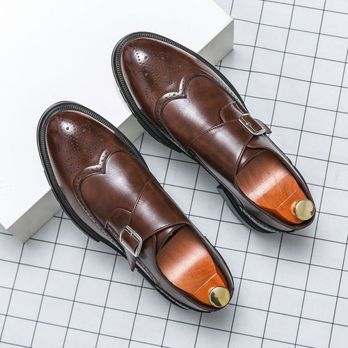 Chaussures homme à bride perforées
