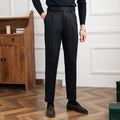 Pantalon homme plissé à revers