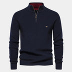 Pull homme col montant zippé