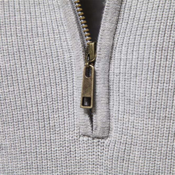 Pull homme col montant zippé