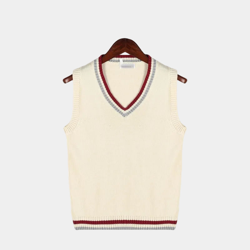 Pull sans manches homme col V