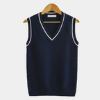 Pull sans manches homme col V