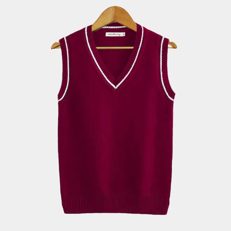 Pull sans manches homme col V